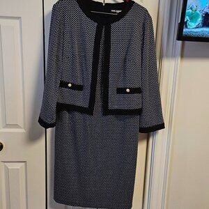 Karl Lagerfeld for Long Tall Sally Navy & Black Knit Dress